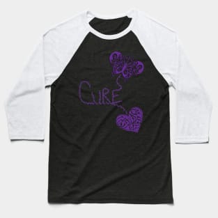 Lupus Awareness Gift Cure Fighter Survivor Purple Ribbon Cure Gifts Baseball T-Shirt